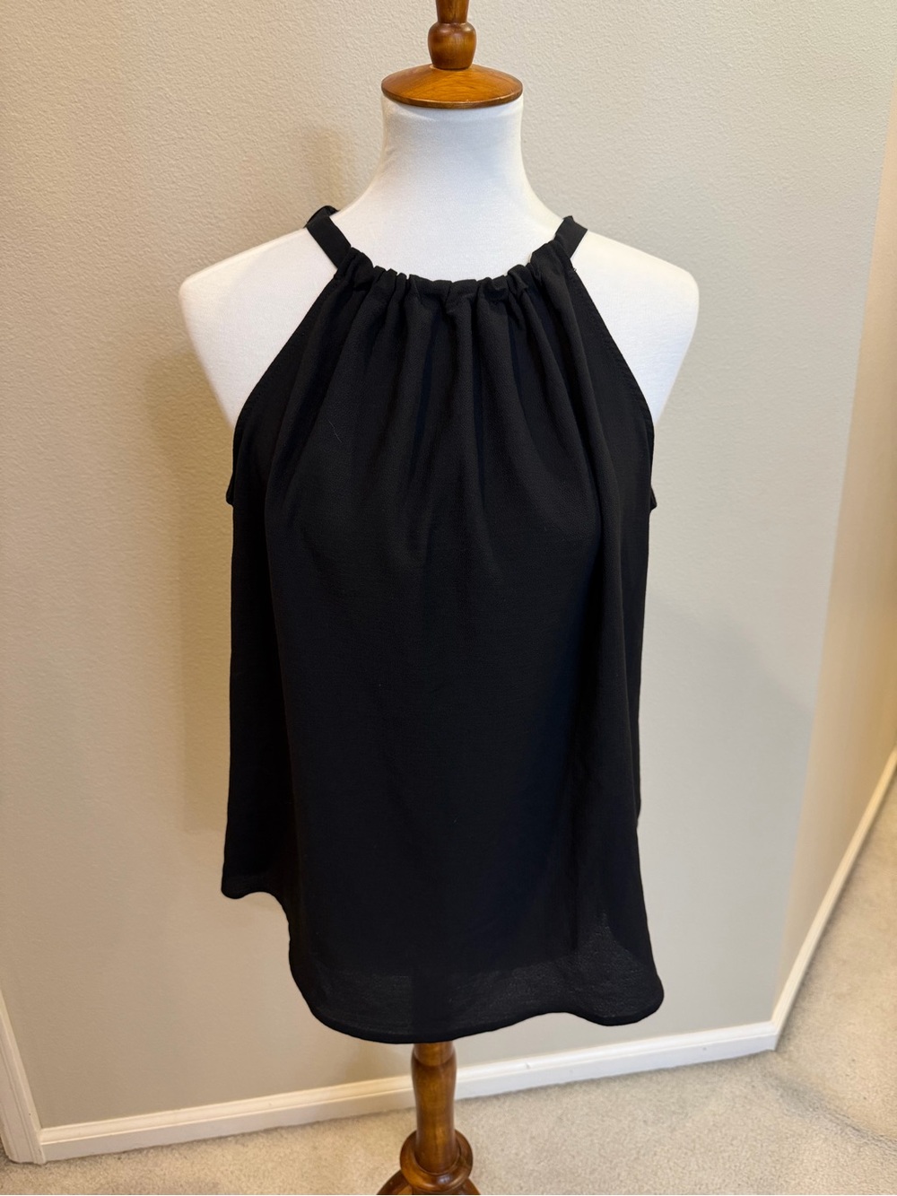 Gibson Black Gathered Halter Cami